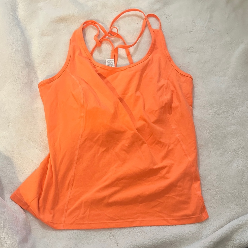 Xersion Neon Coral Strappy Sports Tank